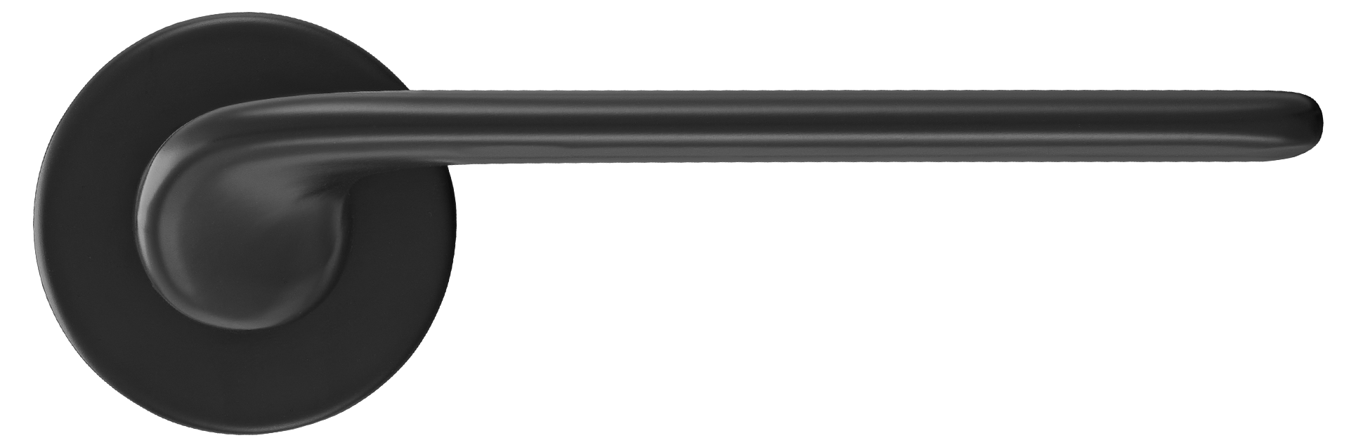 Ручка дверная TOMORROW R5 NERO-ST на круглой розетке 7мм, цвет -  черный soft-touch фото 2 Ручка дверная TOMORROW R5 NERO-ST на круглой розетке 7мм, цвет -  черный soft-touch фото купить в Астрахани