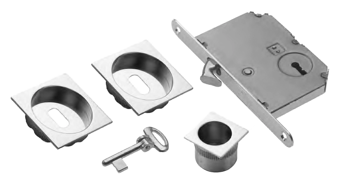 Комплект ручек для раздвижных дверей ART.54B/Q CRO с пальчиковой ручкой, замком и ключом, цвет - хром фото 1 Комплект ручек для раздвижных дверей ART.54B/Q CRO с пальчиковой ручкой, замком и ключом, цвет - хром фото купить Астрахань