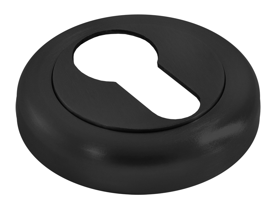 Накладка на ключевой цилиндр LUX-KH-R4 NERO на круглой розетке, цвет - черный фото 3 Накладка на ключевой цилиндр LUX-KH-R4 NERO на круглой розетке, цвет - черный фото фурнитура Астрахань