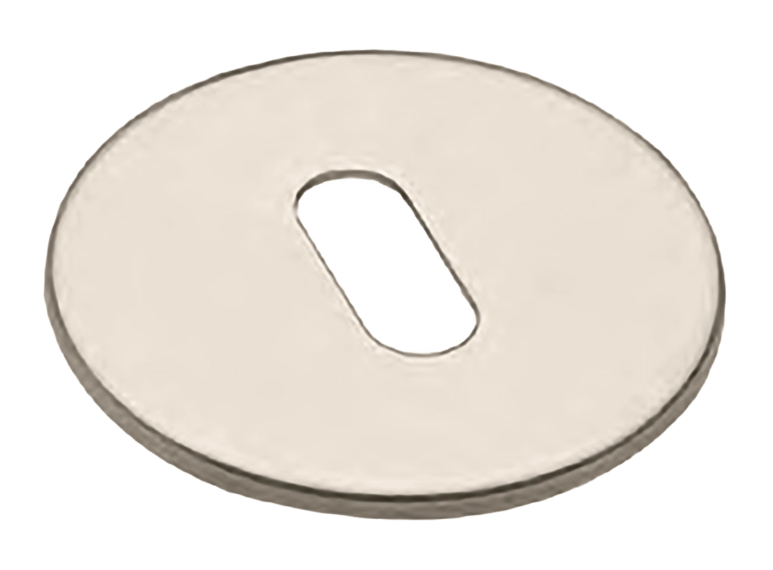 Накладка на ключевой цилиндр LUX-FK-R5 NIS на круглой розетке под ключ буратино, цвет - матовый никель фото купить Астрахань