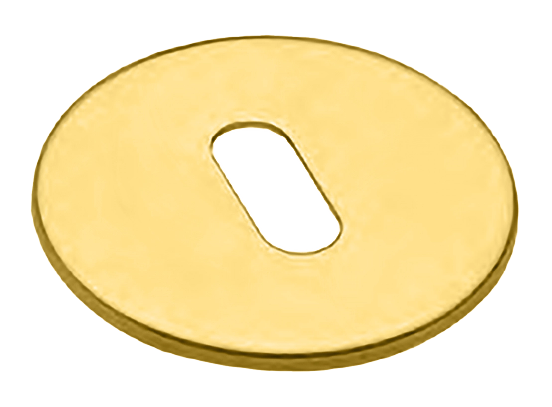 Накладка на ключевой цилиндр LUX-FK-R5 OTL на круглой розетке под ключ буратино, цвет - золото фото купить Астрахань