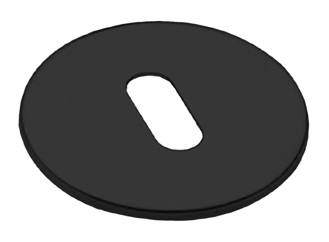 Накладка на ключевой цилиндр LUX-FK-R5 NERO на круглой розетке под ключ буратино, цвет - черный фото купить Астрахань