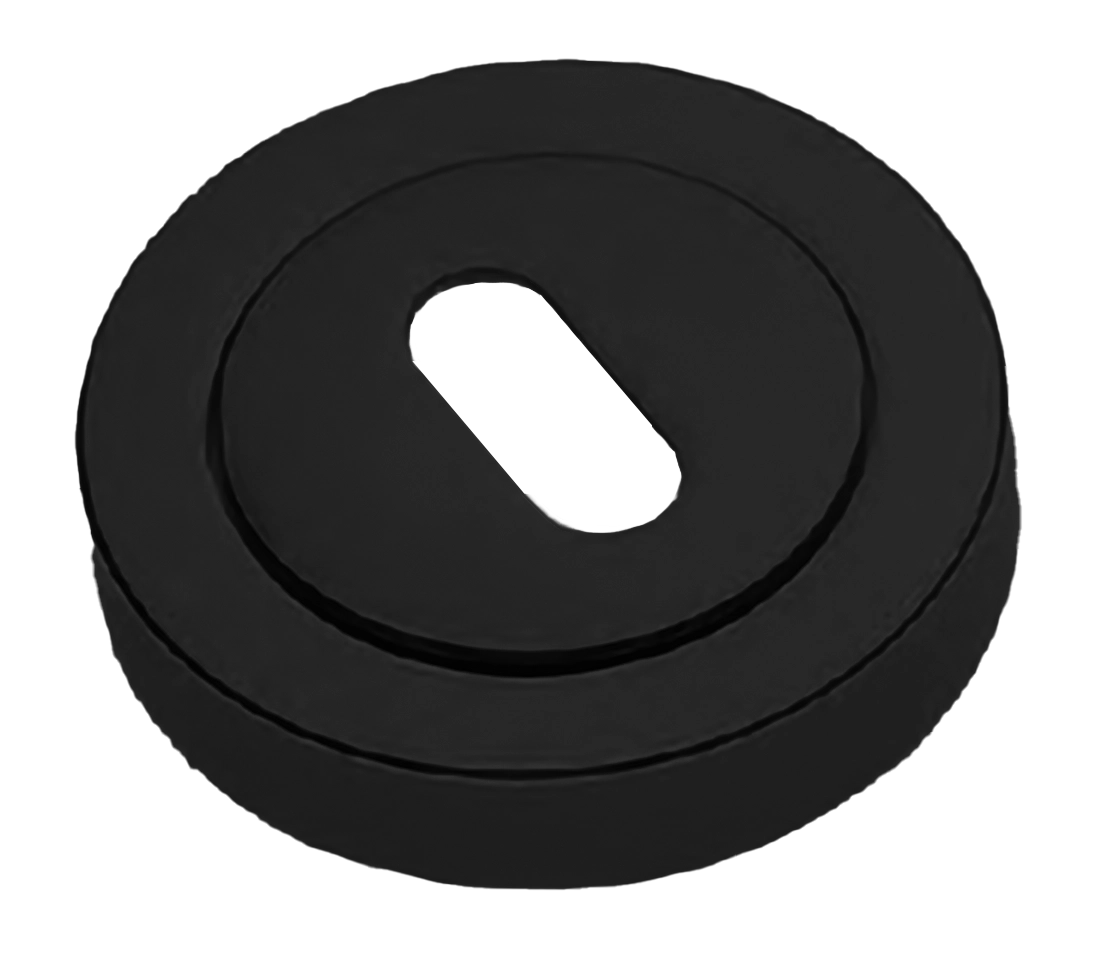 Накладка на ключевой цилиндр LUX-FK-R2 NERO на круглой розетке под ключ буратино, цвет - черный фото купить Астрахань