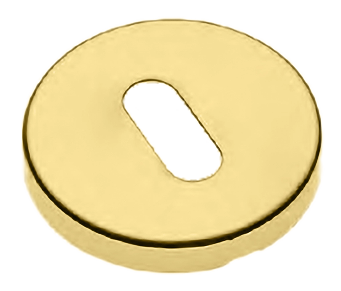 Накладка на ключевой цилиндр LUX-FK-R3 OTL на круглой розетке под ключ буратино, цвет - золото фото купить Астрахань
