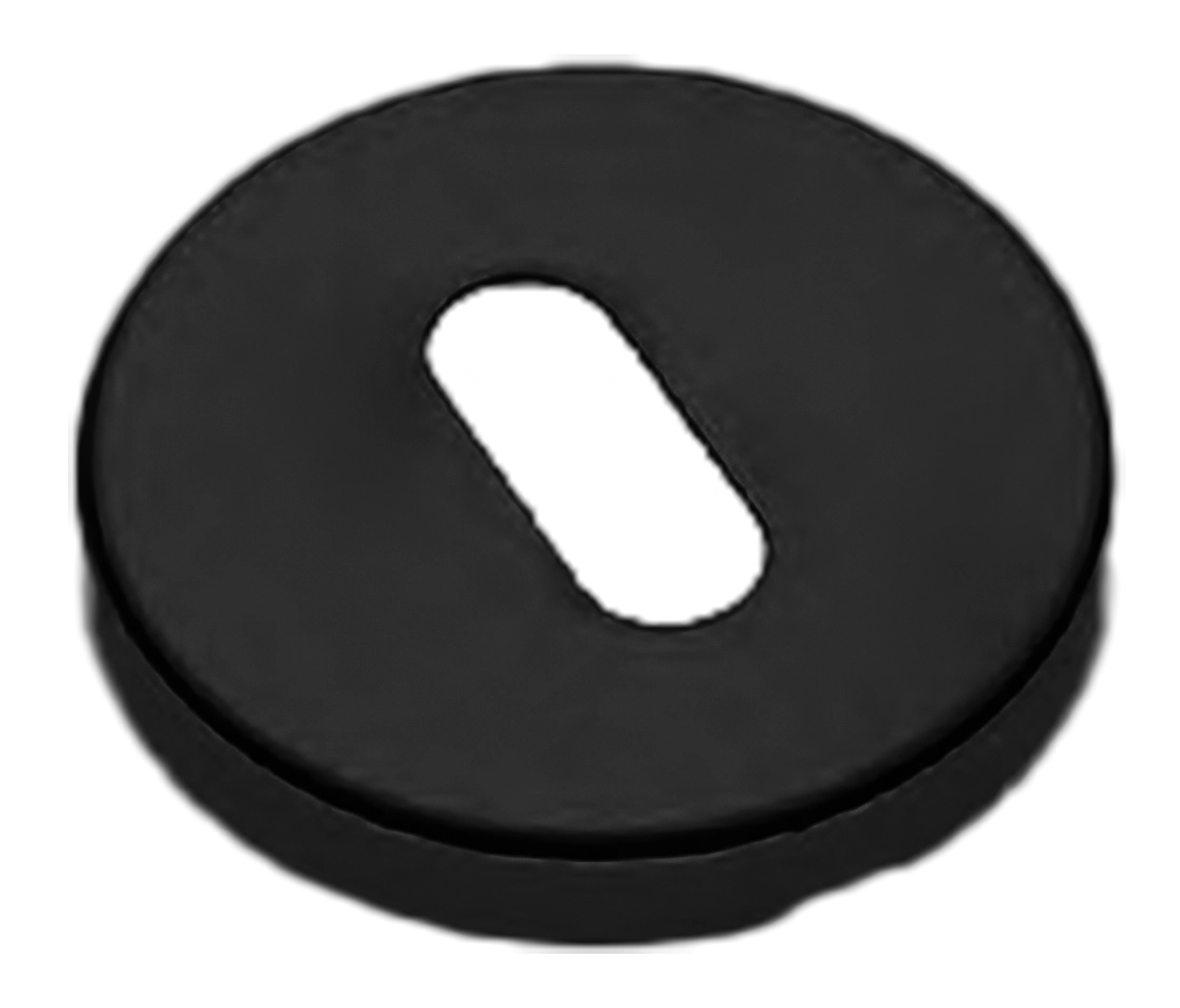 Накладка на ключевой цилиндр LUX-FK-R3 NERO на круглой розетке под ключ буратино, цвет - черный фото купить Астрахань