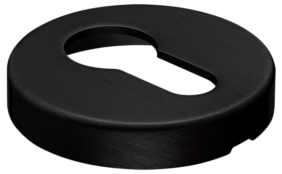 Накладка на ключевой цилиндр LUX-KH-R6 NERO на круглой розетке, цвет - черный фото 2 Накладка на ключевой цилиндр LUX-KH-R6 NERO на круглой розетке, цвет - черный фото купить в Астрахани