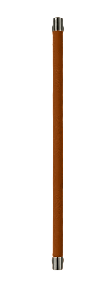 Ручка-скоба HIDE LEATHER PH/A ANT/CUOIO, цвет - антрацит/светло-коричневый фото купить Астрахань