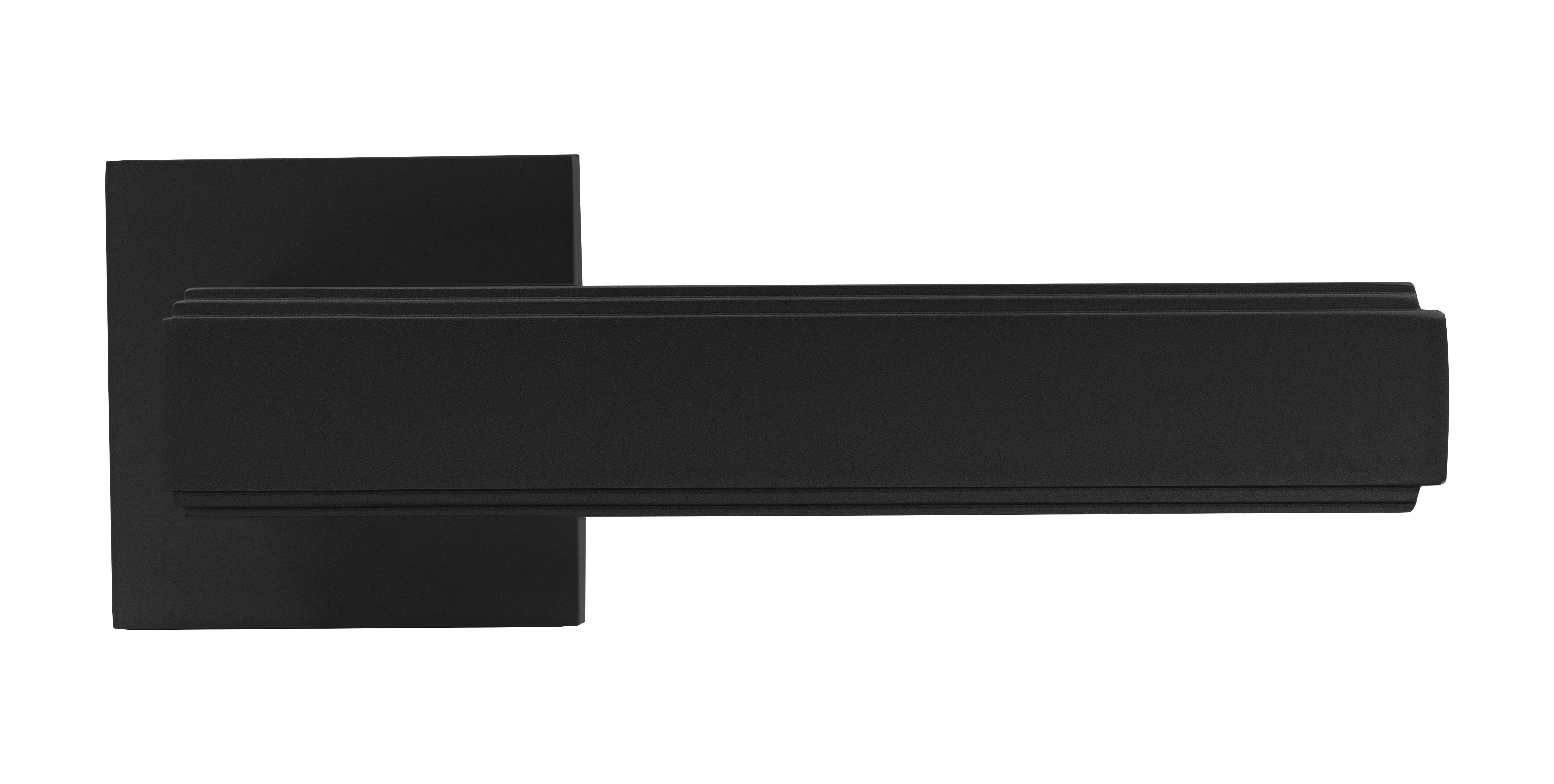 Ручка дверная MH-64-S6 BL STEPS на квадратной розетке 6 мм, цвет черный фото купить в Астрахани