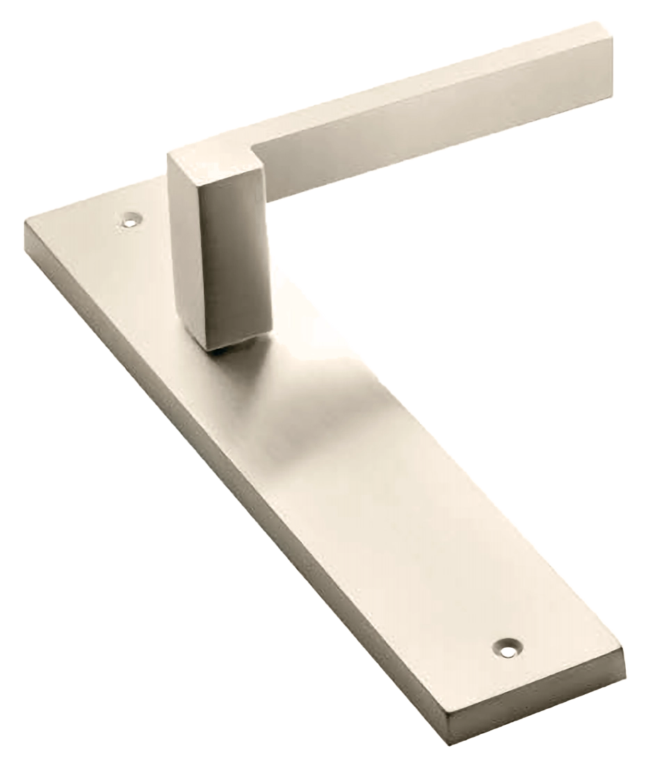 Ручка дверная на планке STONE PL NIS, цвет матовый никель, латунь фото купить в Астрахани