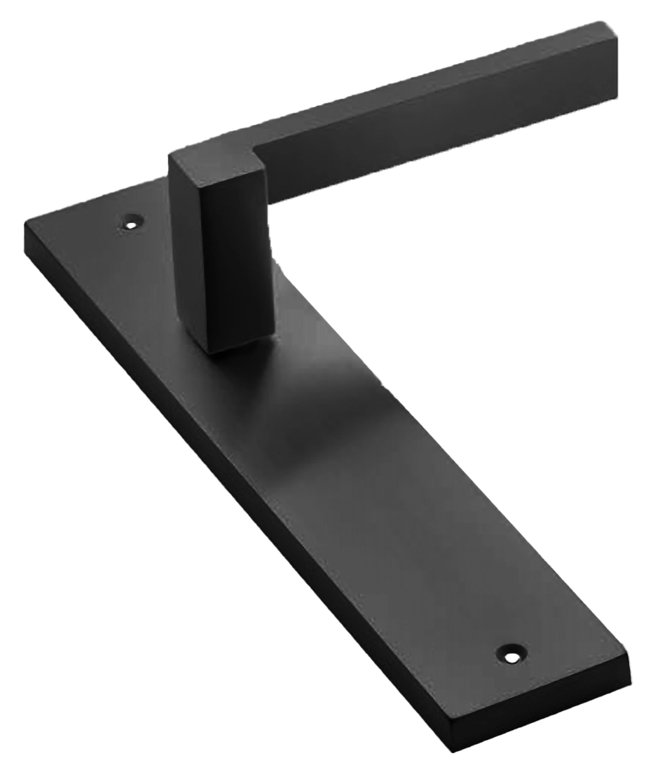 Ручка дверная на планке STONE PL NERO, цвет черный, латунь фото купить в Астрахани