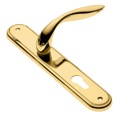 Ручка дверная на планке LEON PL OTL, цвет золото, латунь фото купить в Астрахани