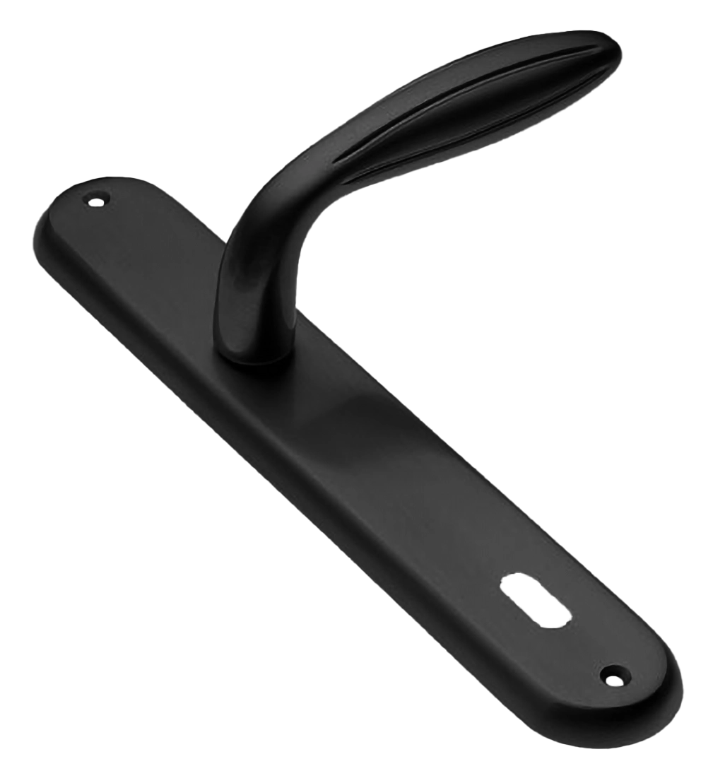 Ручка дверная на планке BUD PL NERO, цвет черный, латунь фото купить в Астрахани