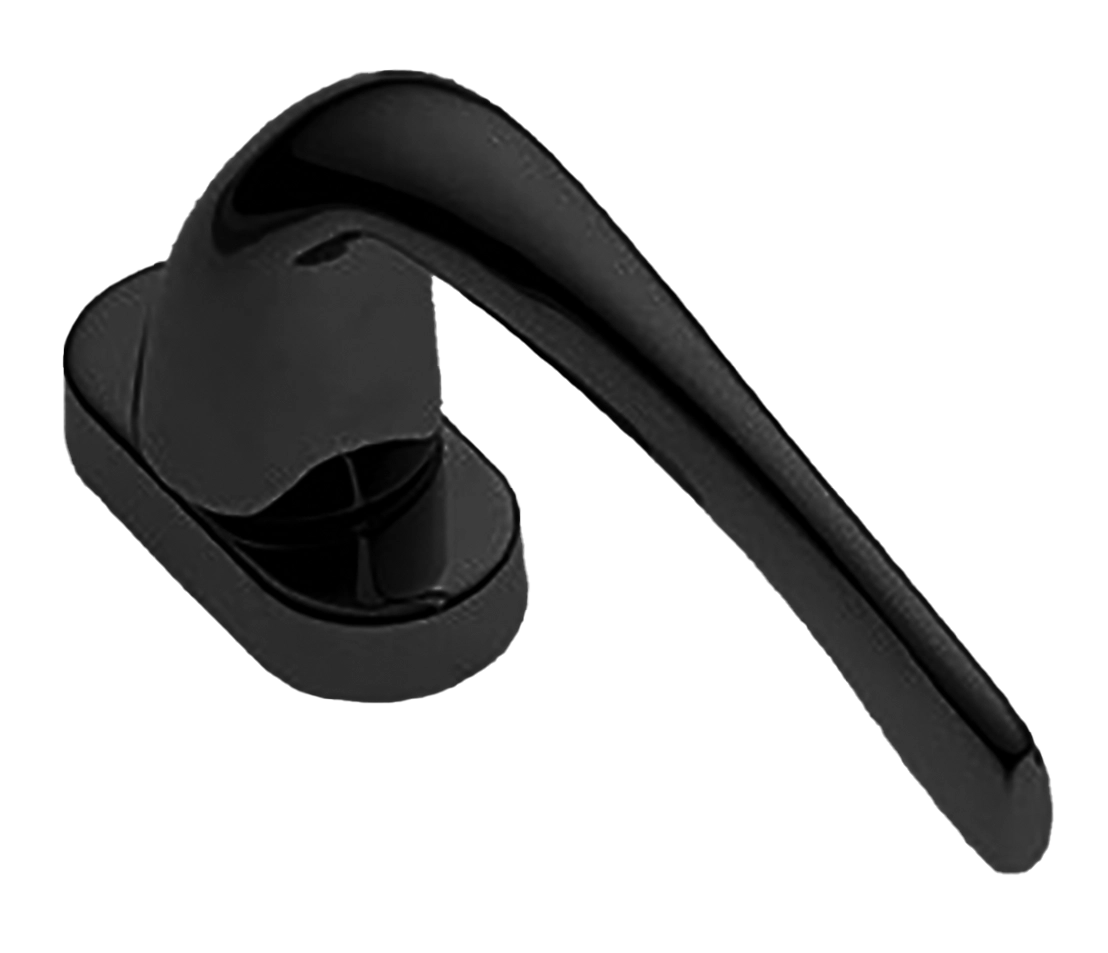 Ручка оконная LE MANS W1 NERO на прямоугольной розетке, цвет черный, латунь фото купить в Астрахани