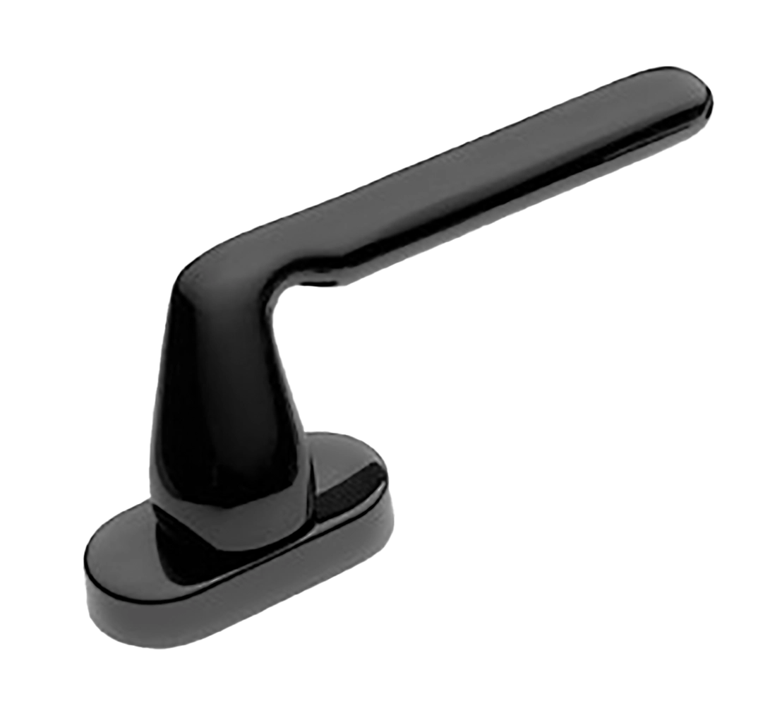 Ручка оконная NIRVANA W1 NERO на прямоугольной розетке, цвет черный, латунь фото купить в Астрахани