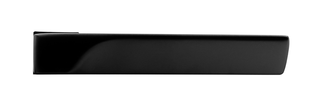 Ручка дверная FIORD-SM NERO-ST, с невидимой квадратной розеткой, цвет черный soft-touch, ЦАМ фото купить в Астрахани