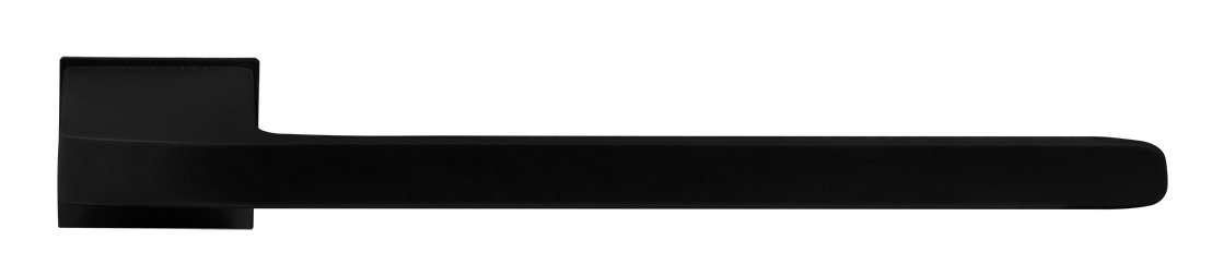 Ручка дверная SPUTNIK-SM NERO-ST с невидимой квадратной розеткой, цвет черный soft-touch, ЦАМ фото купить в Астрахани