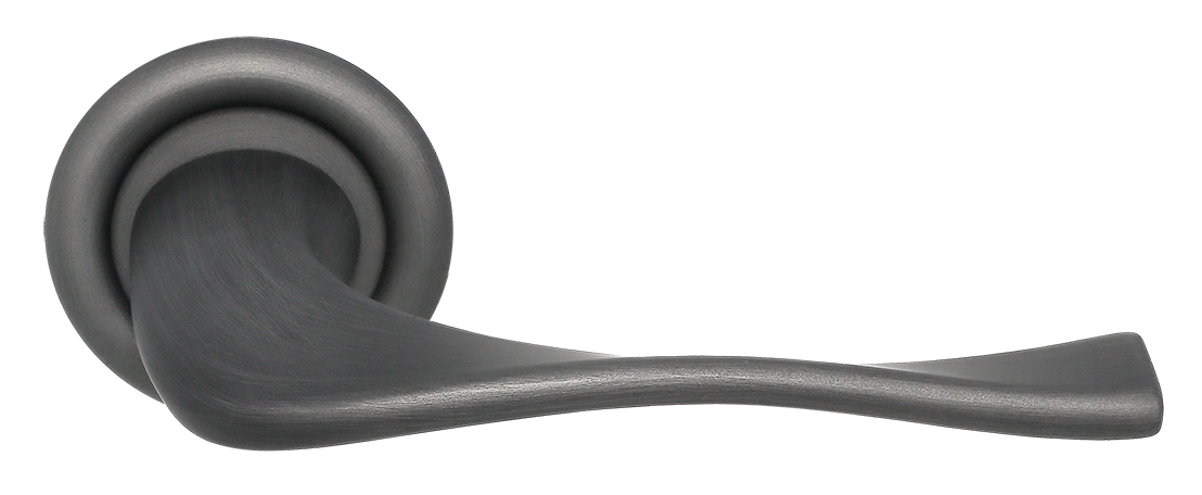 Ручка дверная SKYSCRAPER R7 SST на круглой розетке, цвет Летняя гроза/Summer Storm фото фурнитура Астрахань