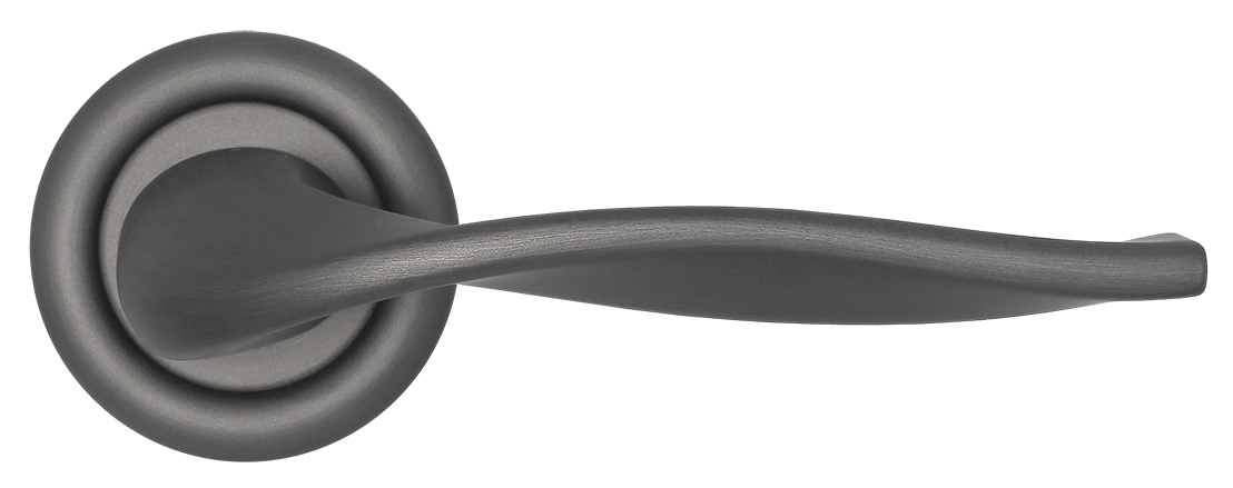 Ручка дверная SKYSCRAPER R7 SST на круглой розетке, цвет Летняя гроза/Summer Storm фото morelli Астрахань