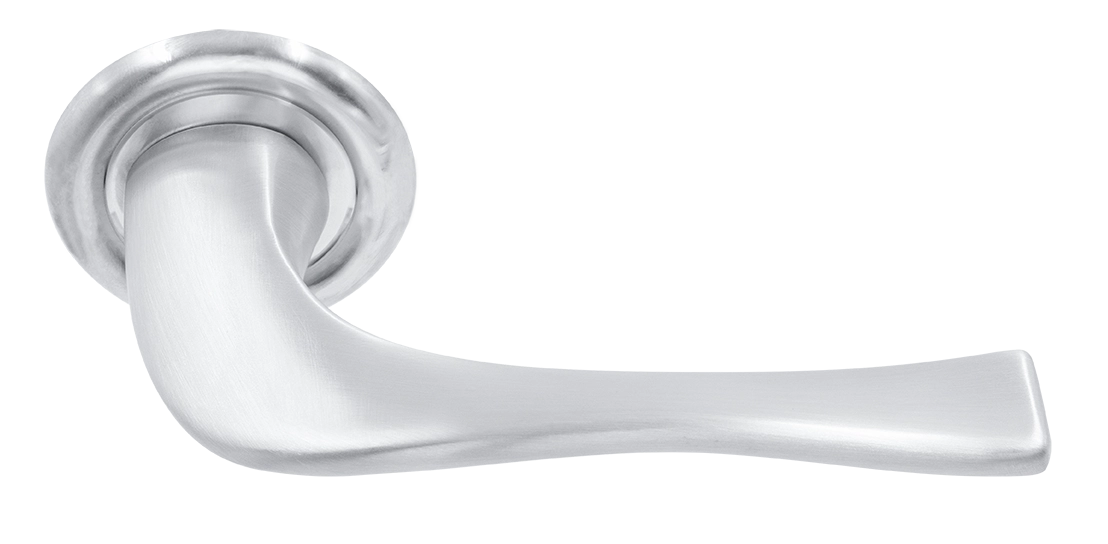 Ручка дверная SKYSCRAPER R7 WF на круглой розетке, цвет Зимняя стужа/Winter Frost фото купить Астрахань