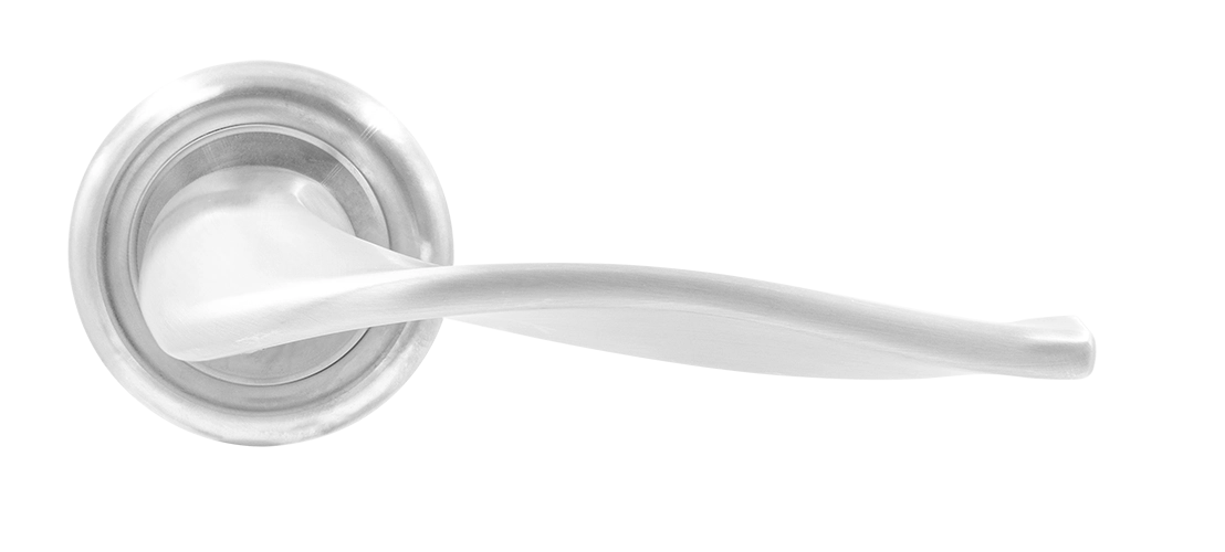 Ручка дверная SKYSCRAPER R7 WF на круглой розетке, цвет Зимняя стужа/Winter Frost фото купить в Астрахани