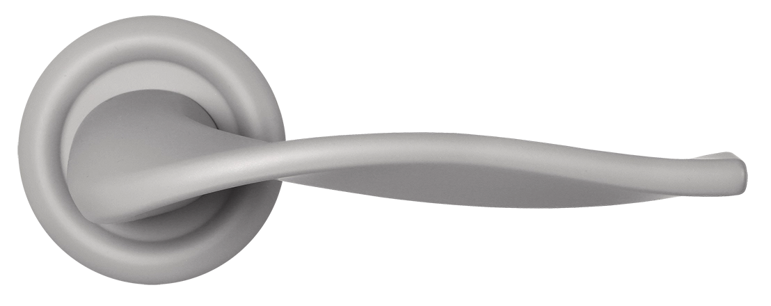 Ручка дверная SKYSCRAPER R7 SMI на круглой розетке, цвет Весенняя дымка/Spring Mist фото купить в Астрахани