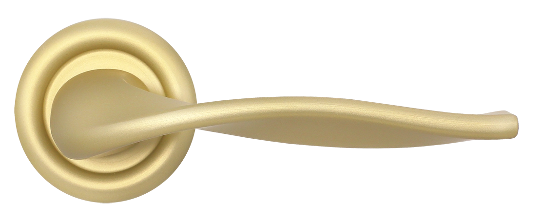 Ручка дверная SKYSCRAPER R7 AH на круглой розетке, цвет Осенний мёд/Autumn Honey фото купить в Астрахани