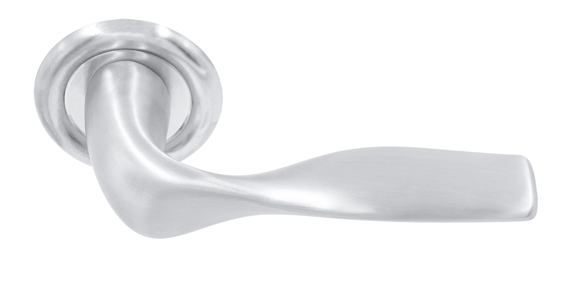 Ручка дверная LVB R7 WF на круглой розетке, цвет Зимняя стужа/Winter Frost фото купить Астрахань