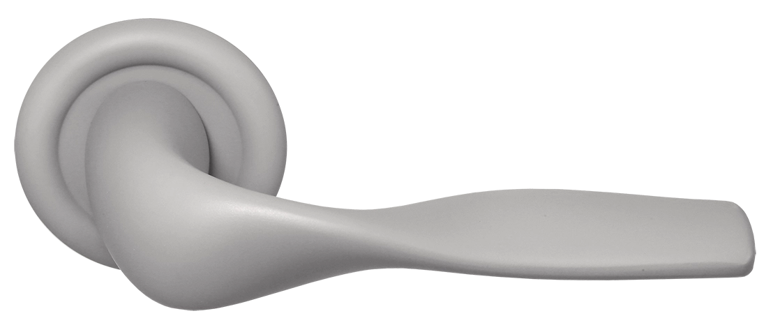 Ручка дверная LVB R7 SMI на круглой розетке, цвет Весенняя дымка/Spring Mist фото купить Астрахань