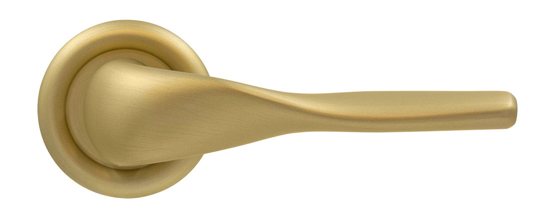 Ручка дверная LVB R7 AH на круглой розетке, цвет Осенний мёд/Autumn Honey фото купить в Астрахани