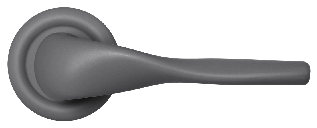 Ручка дверная LVB R7 SSW на круглой розетке, цвет Стокгольмский снегопад/Stockholm Snowfall фото купить в Астрахани