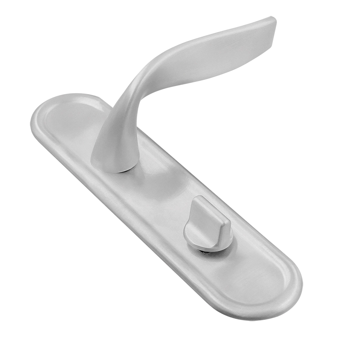 Ручка дверная SKYSCRAPER PLR WC SSW на планке под сантехническую завертку, цвет Стокгольмский снегопад/Stockholm Snowfall фото купить Астрахань