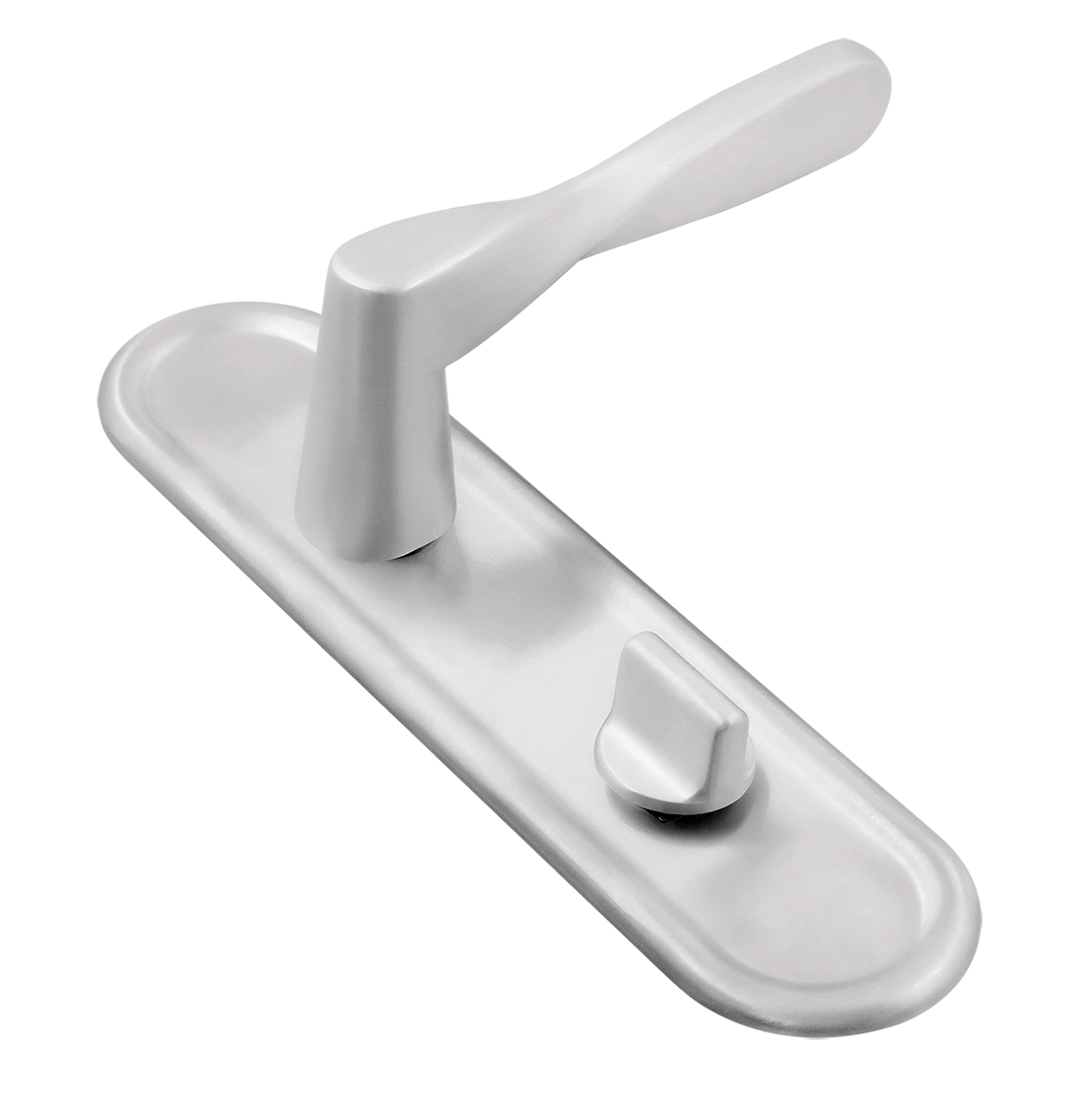 Ручка дверная THE OLYMPICS PLR WC SSW на планке под сантехническую завертку, цвет Стокгольмский снегопад/Stockholm Snowfall фото купить Астрахань