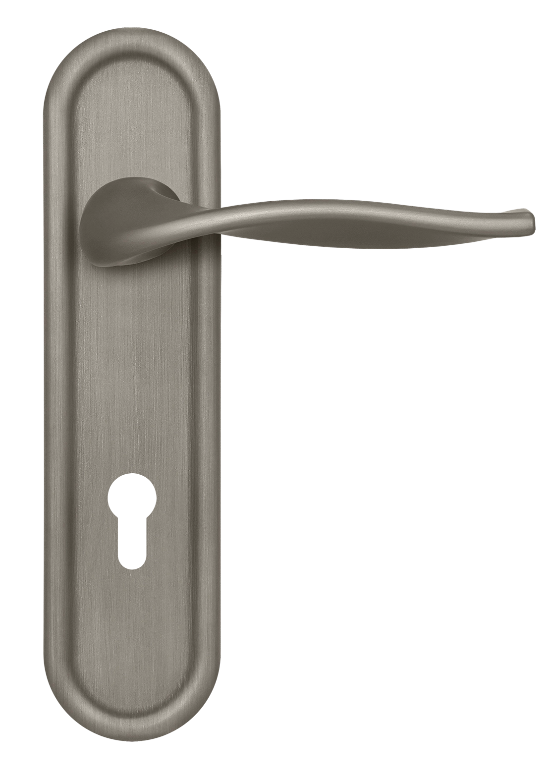 Ручка дверная SKYSCRAPER PLR KH SMI на планке под ключевой цилиндр, цвет Весенняя дымка/Spring Mist фото купить Астрахань