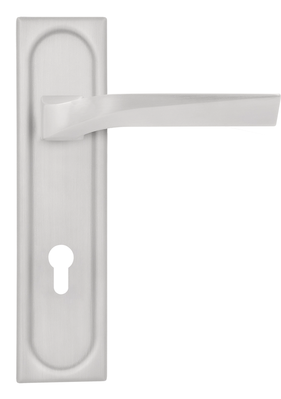 Ручка дверная WD CONCERT HALL PLS KH SSW на планке под ключевой цилиндр, цвет Стокгольмский снегопад/Stockholm Snowfall фото купить Астрахань