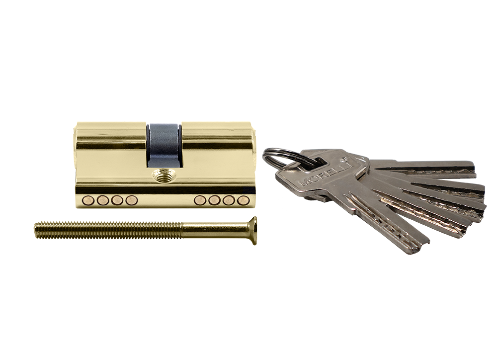 Ключевой цилиндр высокой секретности HS 50C PG (50мм), цвет золото фото купить в Астрахани