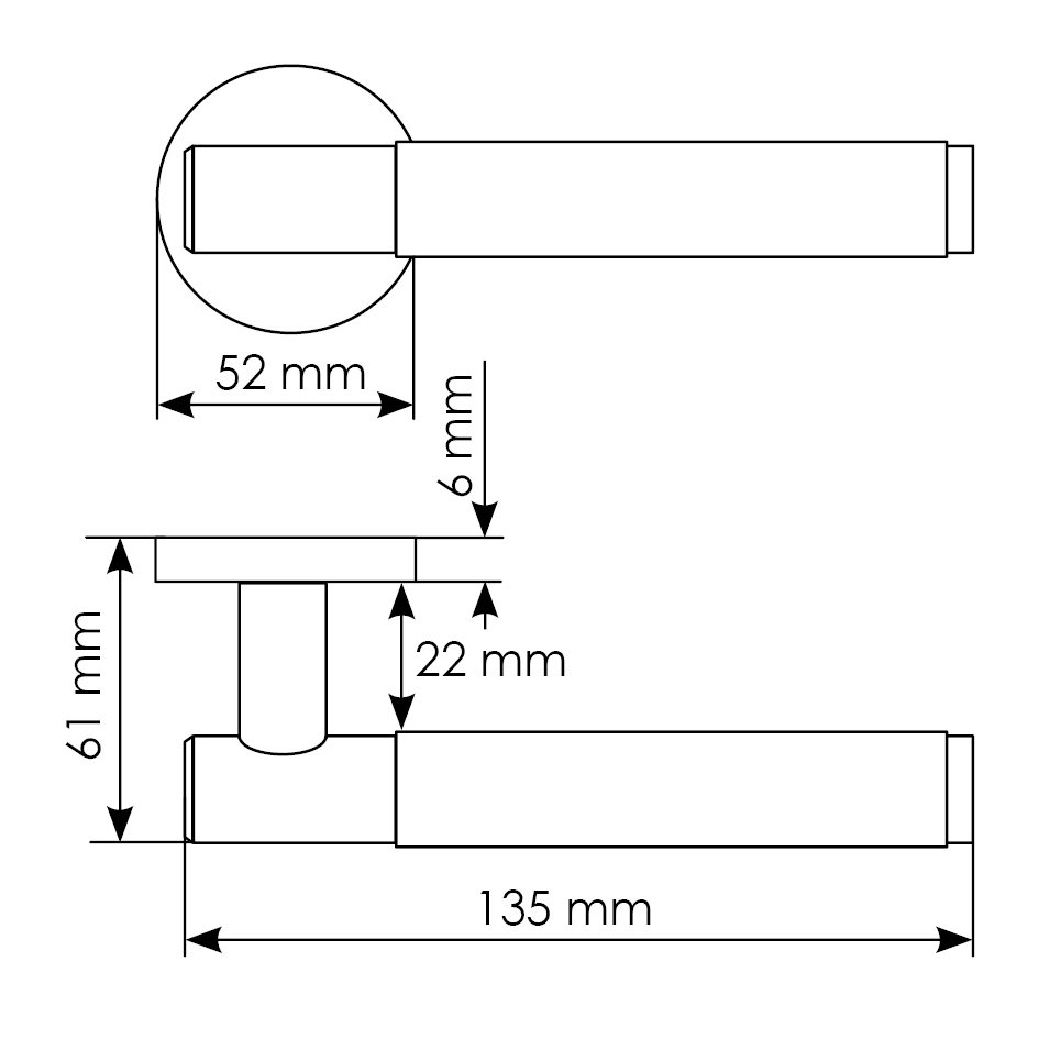 Комплект дверных ручек MH-57-R6T BL + защёлка бесшумная M1895 BL + петли врезные универсальные MSN 100X70X2.5-4BB BL (2шт), цвет черный фото купить в Астрахани