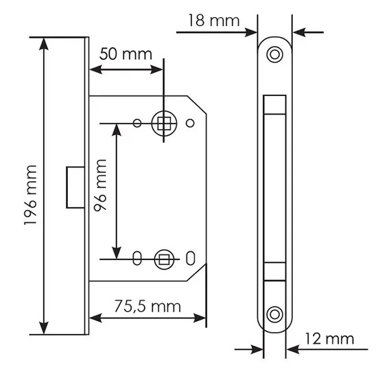 Комплект дверных ручек MH-54-S6 BL с заверткой MH-WC-S6 BL + замок M1895 BL, цвет черный фото дверная фурнитура Астрахань