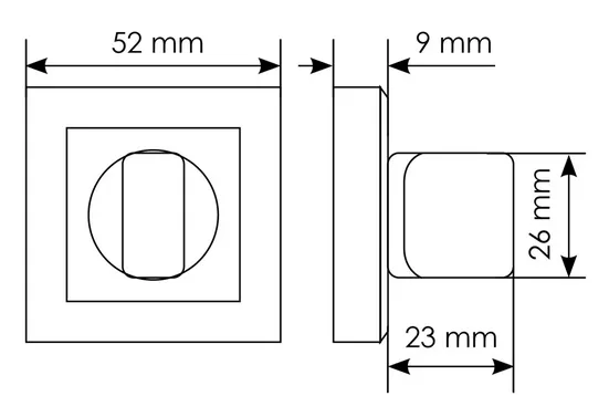 Комплект дверных ручек MH-28 BL-S с заверткой MH-WC-S BL, цвет черный  фотомореллиАстрахань