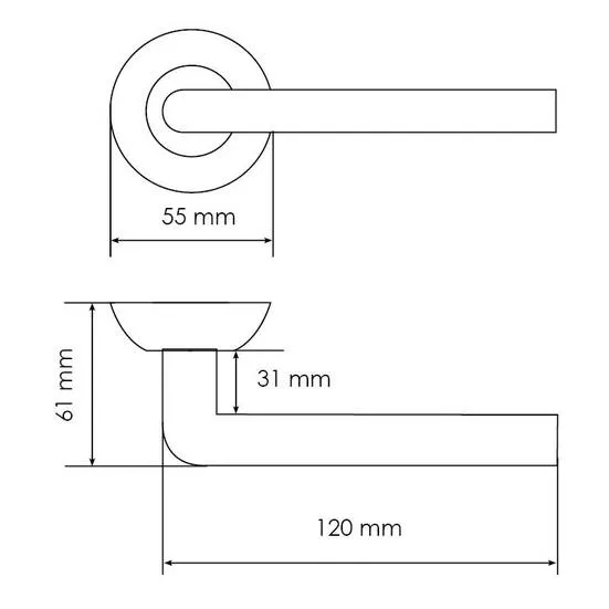 Комплект дверных ручек MH-03 BL с заверткой MH-WC BL + магнитный замок M1895 BL, цвет черный  фотомореллиАстрахань