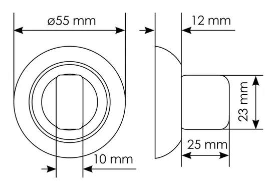 Комплект дверных ручек MH-03 BL с заверткой MH-WC BL + магнитный замок M1895 BL, цвет черный  фото дверная фурнитура Астрахань