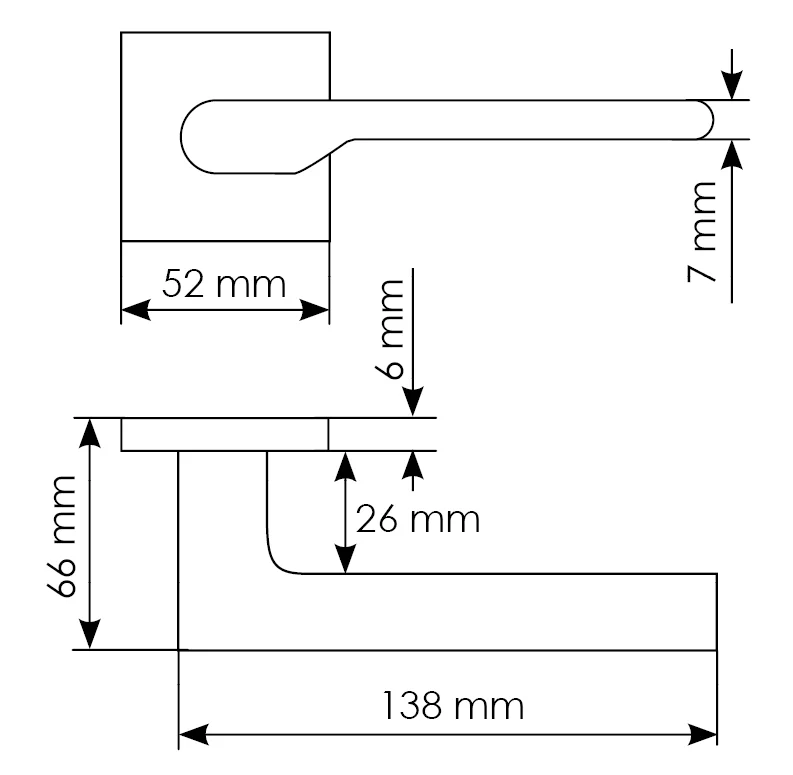 Комплект дверных ручек MH-53-S6 BL с заверткой MH-WC-S6 BL + магнитный замок  M1895 BL, цвет черный фото morelli Астрахань