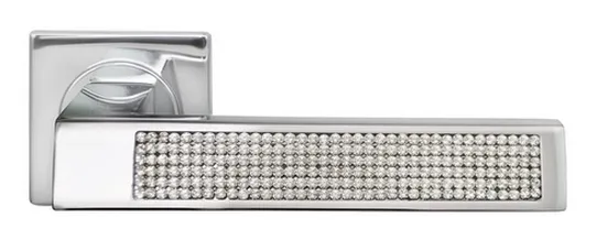 Ручка дверная DOLCE VITA S1 CRO раздельная на квадратной розетке, цвет - хром, латунь фото 1 Ручка дверная DOLCE VITA S1 CRO раздельная на квадратной розетке, цвет - хром, латунь фото купить Астрахань