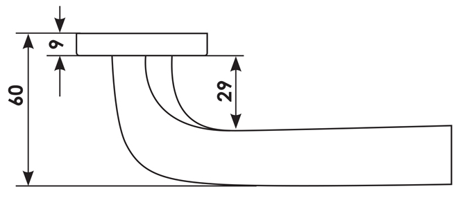 Ручка дверная COMETA R5 NIS раздельная на круглой розетке, цвет - матовый никель, ЦАМ фото фурнитура Астрахань