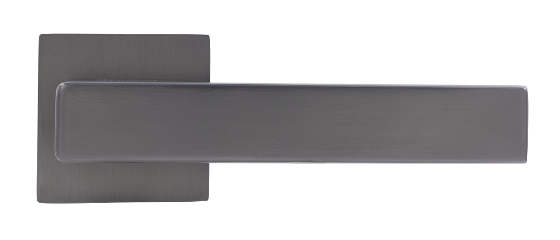 Ручка дверная LOT MH-56-S6 GR раздельная на квадратной розетке 6 мм, цвет графит, ЦАМ фото купить в Астрахани