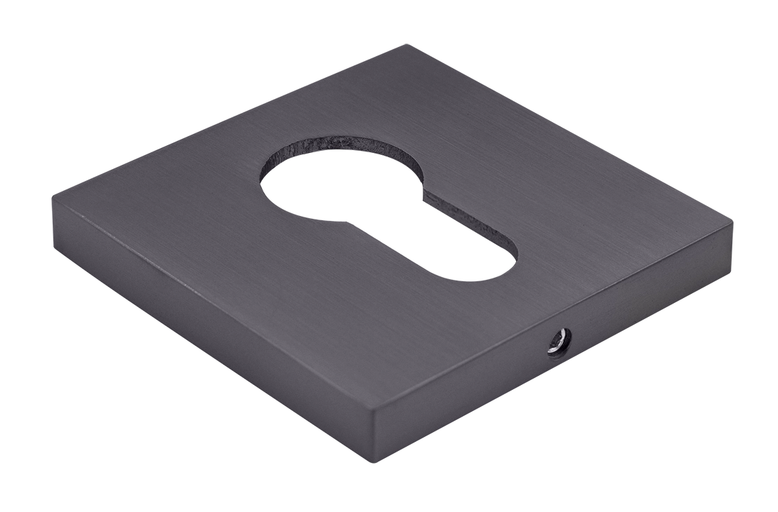 Накладка на замок MH-KH-S6 GR квадратная под евроцилиндр, цвет graphite фото купить Астрахань