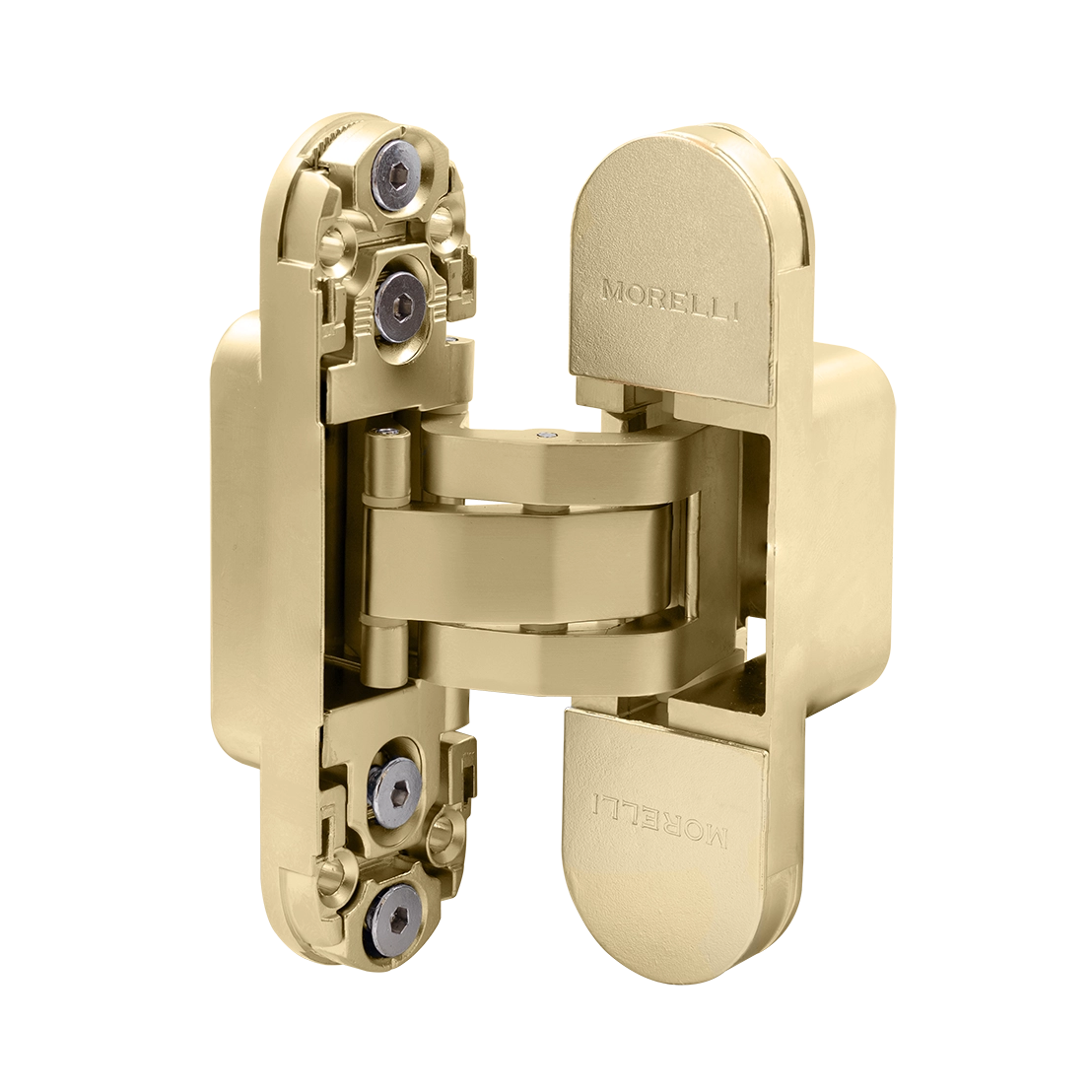 Петля скрытая HH-24 MSG врезная с 3D-регулировкой вес полотна до 40 кг, цвет матовое сатинированное золото фото купить в Астрахани