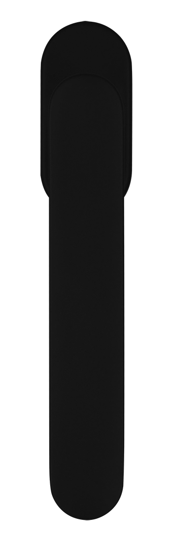 Ручка оконная LE BOAT W1 NERO-ST на прямоугольной розетке, цвет черный soft-touch, латунь фото купить в Астрахани