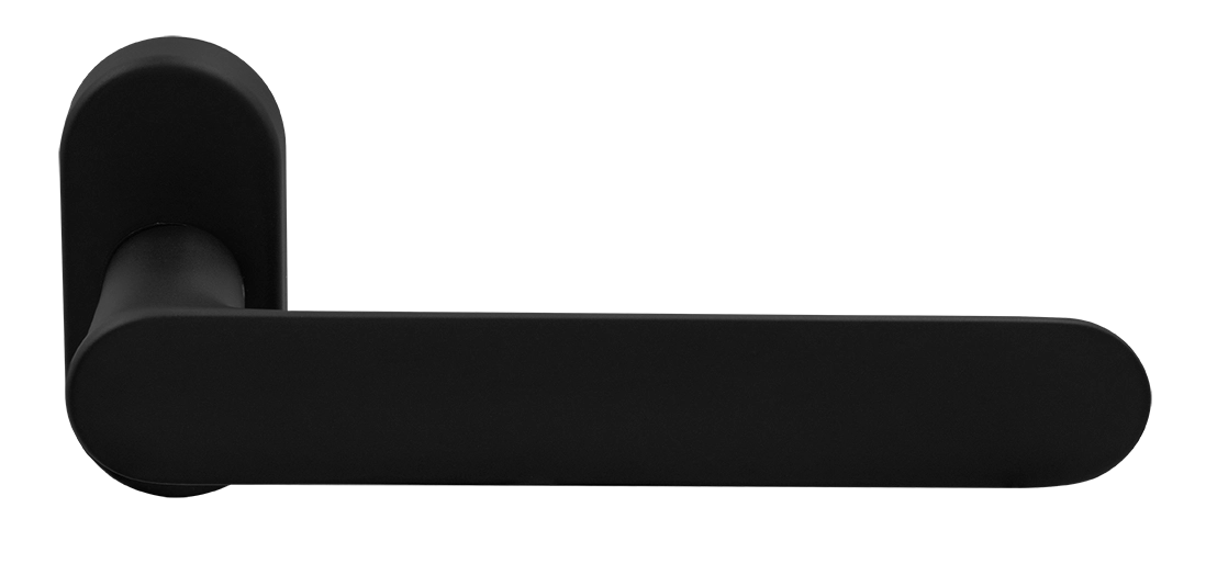 Ручка оконная LE BOAT W1 NERO-ST на прямоугольной розетке, цвет черный soft-touch, латунь фото morelli Астрахань