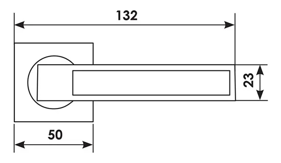Ручка дверная DOLCE VITA S1 CSA раздельная на квадратной розетке, цвет - матовый хром, латунь фото 2 Ручка дверная DOLCE VITA S1 CSA раздельная на квадратной розетке, цвет - матовый хром, латунь фото купить в Астрахани