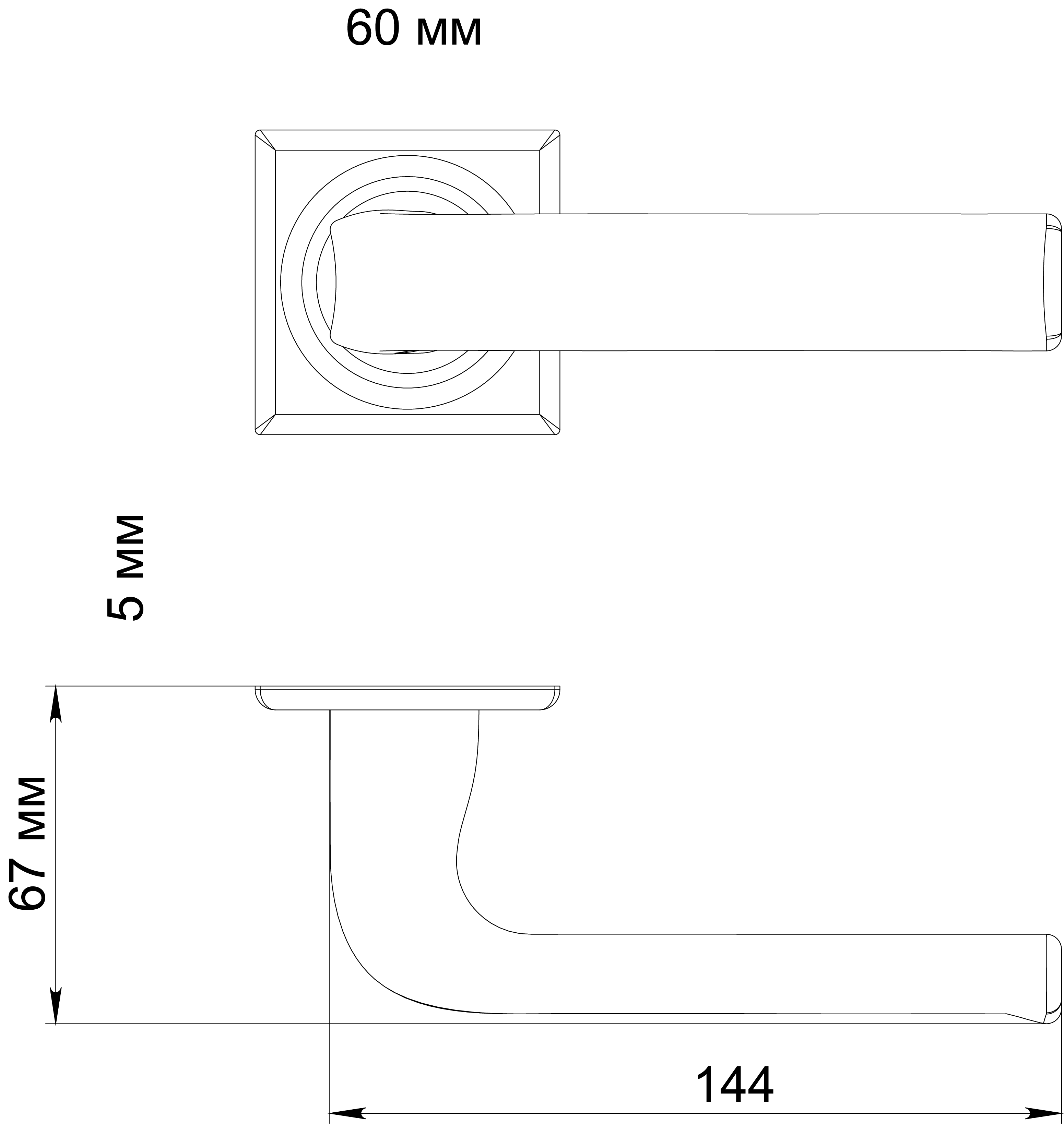 Ручка дверная THE BUS STATION S7 WF на квадратной розетке, цвет Зимняя стужа/Winter Frost фото фурнитура Астрахань